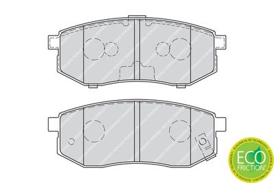 Комплект тормозных колодок, дисковый тормоз FERODO FDB1970 для HYUNDAI GALLOPER