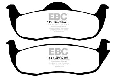 Комплект тормозных колодок, дисковый тормоз EBC Brakes DP1745 для JEEP COMMANDER