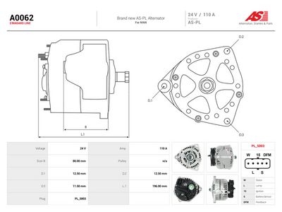Alternátor AS-PL A0062