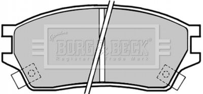 Комплект тормозных колодок, дисковый тормоз BORG & BECK BBP1325 для HONDA PRELUDE