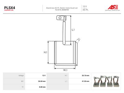 Kolborste, startmotor AS-PL PLSX4
