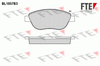 FTE BL1857B3 Гальмівні колодки та сигналізатори  для FIAT IDEA (Фиат Идеа)