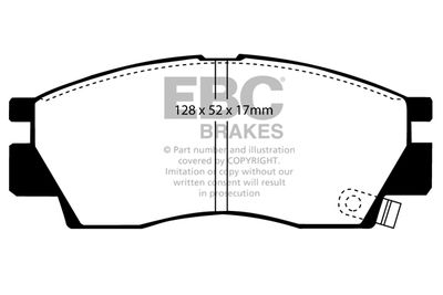 комплект спирачно феродо, дискови спирачки EBC Brakes DP679
