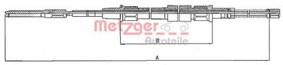 жило, ръчна спирачка METZGER AUTOTEILE 10.748