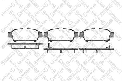 комплект спирачно феродо, дискови спирачки STELLOX 833 000-SX