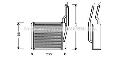 Теплообменник, отопление салона AVA QUALITY COOLING FD6356 для FORD TOURNEO
