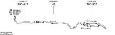 Układ wydechowy BOSAL SYS20703