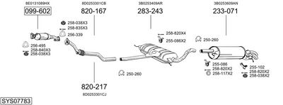 SISTEM DE ESAPAMENT BOSAL SYS07783