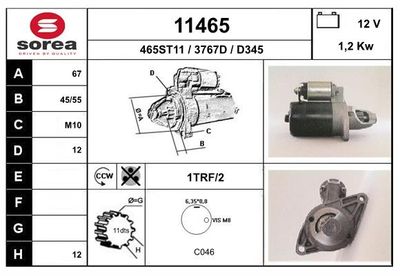 Стартер EAI 11465 для MAZDA RX-7