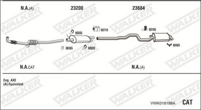 SISTEM DE ESAPAMENT WALKER VWK018188A