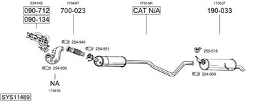 Układ wydechowy BOSAL SYS11489