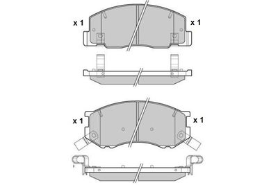 E.T.F. 12-1144 Тормозные колодки и сигнализаторы для TOYOTA PREVIA I (_R1_, _R2_) 2.4 4WD (TCR21_, TCR20_)