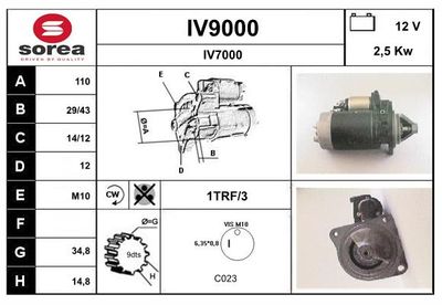 STARTER SNRA IV9000