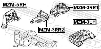 Mounting, engine MZM-5RH