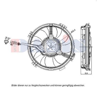 AKS DASIS 488031N Вентилятор системы охлаждения двигателя для VW PASSAT B5.5 Variant (3B6)