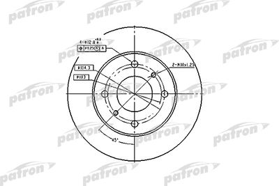 Тормозной диск PATRON PBD2591 для NISSAN 200SX