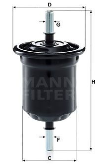 Топливный фильтр MANN-FILTER WK 6013 для HYUNDAI TRAJET