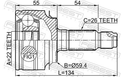 Joint Kit, drive shaft 0310-CIVAT