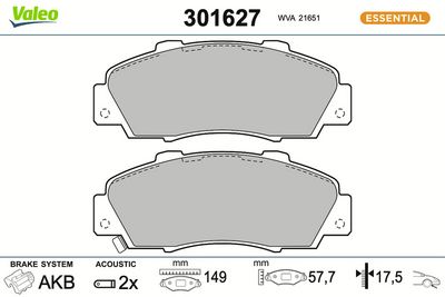 SET PLACUTE FRANA FRANA DISC VALEO 301627