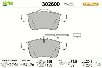SET PLACUTE FRANA FRANA DISC VALEO 302600