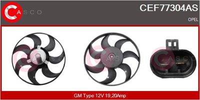 CASCO CEF77304AS Вентилятор системы охлаждения двигателя для OPEL ASTRA F (T92)