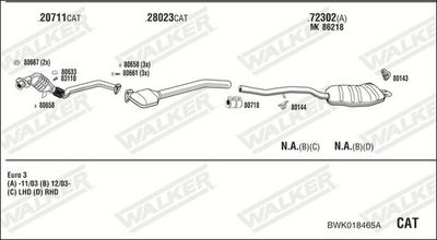 ABGASANLAGE WALKER BWK018465A