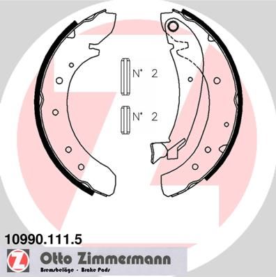 Комплект тормозных колодок ZIMMERMANN 10990.111.5 для FIAT 124