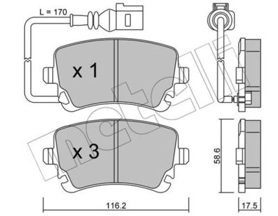Brake Pad Set, disc brake 22-0554-0