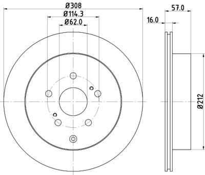 Тормозной диск HELLA 8DD 355 116-781 для SUZUKI GRAND VITARA