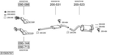 Układ wydechowy BOSAL SYS05797