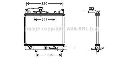 Радиатор, охлаждение двигателя AVA QUALITY COOLING SZA2058 для SUZUKI WAGON