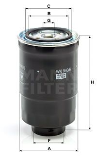 Топливный фильтр MANN-FILTER WK 940/6 x для NISSAN TRADE