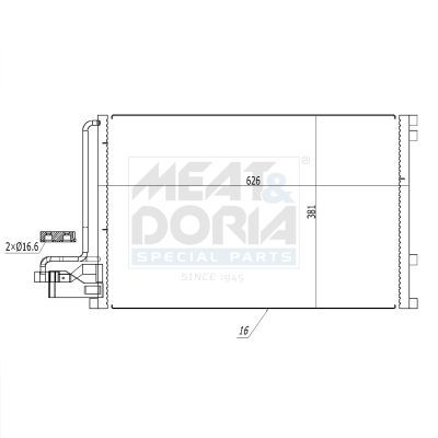 кондензатор, климатизация MEAT & DORIA 991152