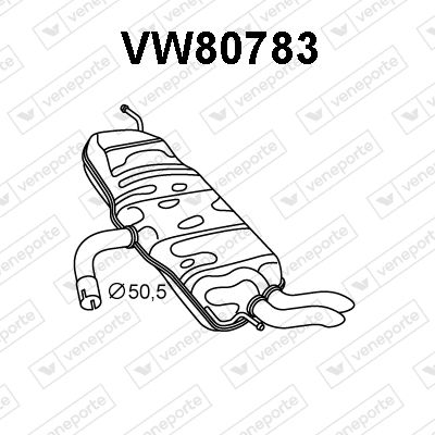 Глушитель выхлопных газов конечный VENEPORTE VW80783 для VW EOS