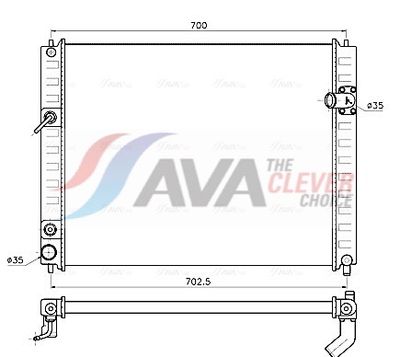 радиатор, охлаждане на двигателя AVA Clever Choice DN2482