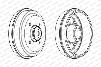 BREMSTROMMEL FERODO FDR329158 2