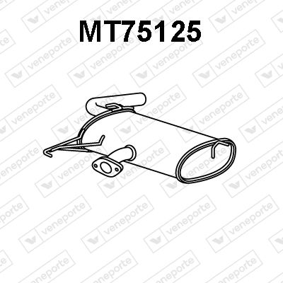 Глушитель выхлопных газов конечный VENEPORTE MT75125 для MITSUBISHI LANCER