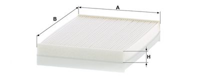 Cabinefilter patroon past: CITROEN C-ELYSEE PEUGEOT 301 1.2-1.6LPG 11.12-