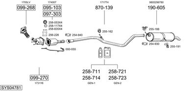 Układ wydechowy BOSAL SYS04781