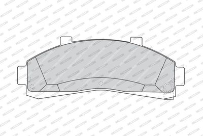 Remblokken set Voor , past: FORD F-250  FORD USA BRONCO II, E, EXPLORER, F-250, F-350, RANGER  MAZDA B-SERIE 2.3-7.5 09.85-09.07