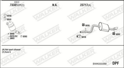 Изпускателна система WALKER BWK033390