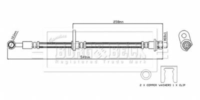 Brake Hose Borg & Beck BBH8868