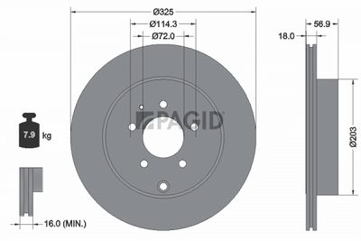 спирачен диск PAGID 55236NC