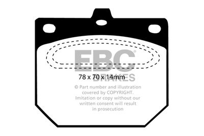Комплект тормозных колодок, дисковый тормоз EBC Brakes DP562 для NISSAN PICK UP
