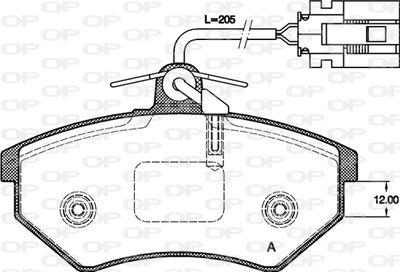 OPEN PARTS BPA0134.62 Тормозные колодки и сигнализаторы  для VW GOLF III (1H1) 2.8 VR6