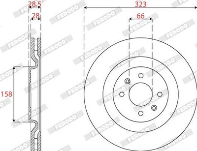Remschijf set (2 stuks) Voor Links/Rechts past: DS DS 3  CITROEN DS3  PEUGEOT 208 I 1.2/1.6/1.6D 11.09-12.19