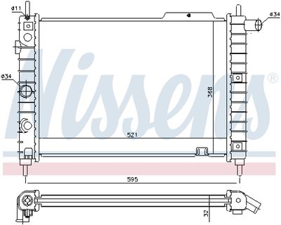 RADIATOR RACIRE MOTOR NISSENS 63058A 4