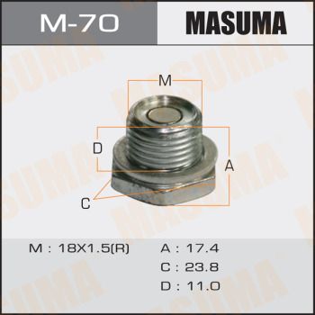 MASUMA M-70 Пробка поддона  для TOYOTA LAND CRUISER PRADO (Тойота Ланд круисер прадо)