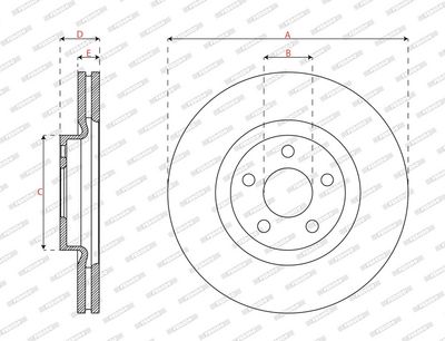 BREMSSCHEIBE FERODO DDF3058C 2