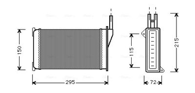 AVA QUALITY COOLING Kachelradiateur, interieurverwarming (FD6098)